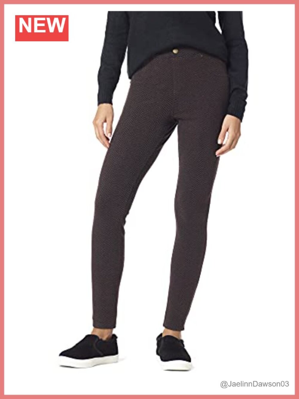 Soft Stretch Flannel High Rise Leggings Herringbone Casual Fall